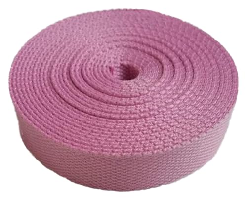 Bandwebe Baumwollgurtband 25 mm, Polstergurtband for Taschen, Stuhlgriffe(Pink,25MM x 20Yards) von CHAASDEOM