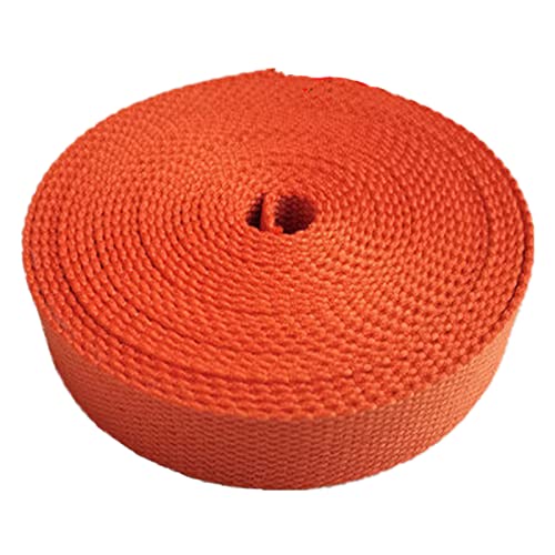 Bandwebe Baumwollgurtband 25mm 38mm 20mm 50mm breit, Polstergurtband for Taschen, 10 Yards/Lot(Orange,25MM/10Yards) von CHAASDEOM