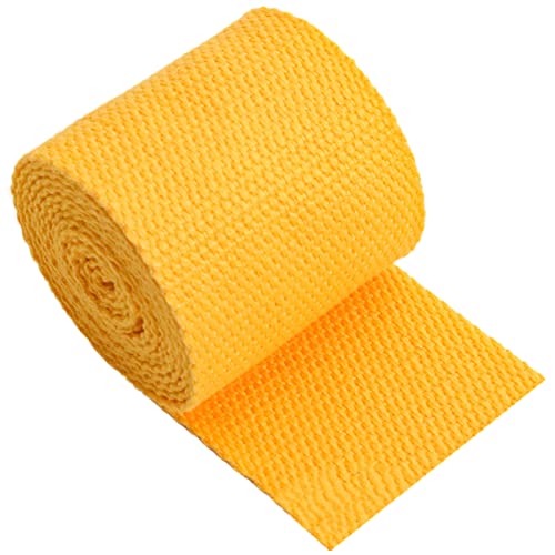 Bandwebe Baumwollgurtband 25mm 38mm 20mm 50mm breit, Polstergurtband for Taschen, 10 Yards/Lot(Yellow,38MM/10Yards) von CHAASDEOM