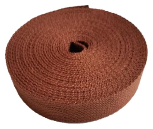 Bandwebe Baumwollgurtband 25mm 38mm 20mm 50mm breit, Polstergurtband for Taschen, 5 Yards/Lot(Brown,20MM/5Yards) von CHAASDEOM