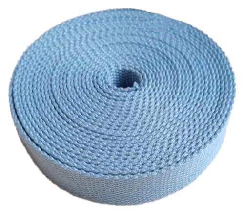 Bandwebe Baumwollgurtband 25mm 38mm 20mm 50mm breit, Polstergurtband for Taschen, 5 Yards/Lot(Lightblue,50MM/5Yards) von CHAASDEOM