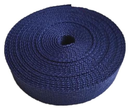 Bandwebe Baumwollgurtband 25mm 38mm 20mm 50mm breit, Polstergurtband for Taschen, 5 Yards/Lot(Navyblue,20MM/5Yards) von CHAASDEOM