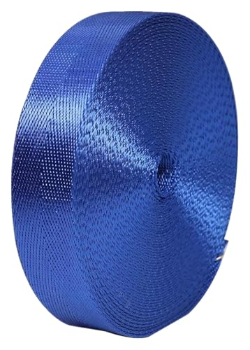 Bandwebe Gurtband, schweres Nylon-Gurtband for Taschen, Gepäck, Ladung, Polsterung(Blue,25MM x 10Yard) von CHAASDEOM