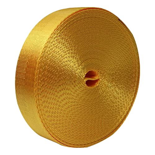 Bandwebe Gurtband, schweres Nylon-Gurtband for Taschen, Gepäck, Ladung, Polsterung(Yellow,38MM x 20Yard) von CHAASDEOM