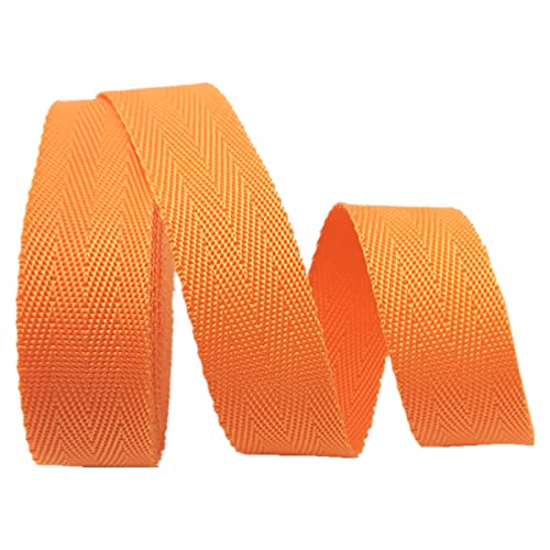 Bandwebe Gurtband 25 mm, Polypropylen-Gurtband 1 Zoll, Polstergurt for Stühle und Sofas(Orange,25mm x 5Yards) von CHAASDEOM