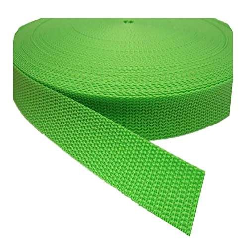 Bandwebe Strapazierfähiges Polypropylen-Gurtband for Rucksack-Umreifung, Nähen, DIY-Zubehör, 10 Yards/Rolle(Green,38mm) von CHAASDEOM