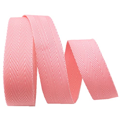 CHAASDEOM Bandwebe Gurtband 25 mm, Polypropylen-Gurtband 1 Zoll, Polstergurt for Stühle und Sofas(Pink,25mm x 10Yards) von CHAASDEOM