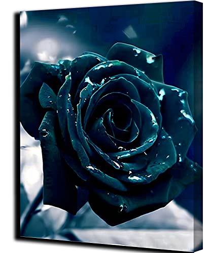 Malen nach Zahlen Eine schwarze Rose Blume schwarze Rose Für Erwachsene und Kinder DIY Ölgemälde Geschenk-Kits Vorgedruckte Leinwand Kunst Home Decoration 16x20 Zoll rahmenlos von CHAHU