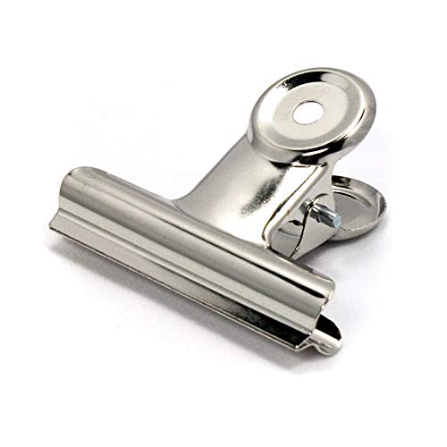 Aktenklammern aus Edelstahl Edelstahl-Ordnerklammern, Zeichenbrett-Binderklammern, Papierklammern, Metall-Büroklammern, Briefklammern, Clips, Bulldog-Clips, Wäscheklammern, 50 mm, 4 Stück von CHAKEUZND