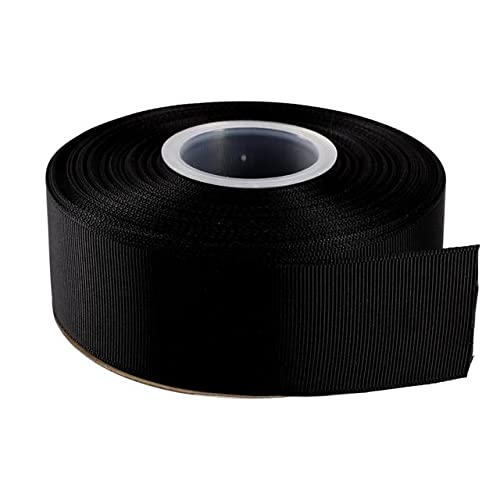 Geschenkverpackung mit Band. (5 Yards/Lot) 6/10/15/20/25/40mm 6-4cm 1-1/2" Ripsband Großhandel Geschenkpapier Weihnachtsdekoration Bänder(BLACK,15mm) von CHAKEUZND