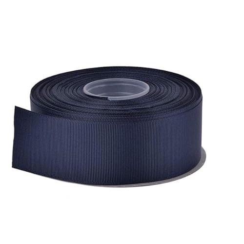 Geschenkverpackung mit Band. (5 Yards/Lot) 6/10/15/20/25/40mm 6-4cm 1-1/2" Ripsband Großhandel Geschenkpapier Weihnachtsdekoration Bänder(NAVY,10mm) von CHAKEUZND