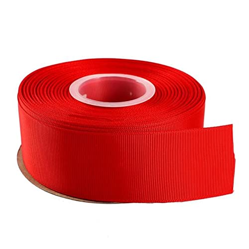 Geschenkverpackung mit Band. (5 Yards/Lot) 6/10/15/20/25/40mm 6-4cm 1-1/2" Ripsband Großhandel Geschenkpapier Weihnachtsdekoration Bänder(Rosso,10mm) von CHAKEUZND