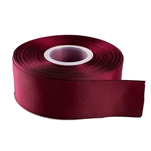 Geschenkverpackung mit Band. (5 Yards/Lot) 6/10/15/20/25/40mm 6-4cm 1-1/2" Ripsband Großhandel Geschenkpapier Weihnachtsdekoration Bänder(WINE,10mm) von CHAKEUZND