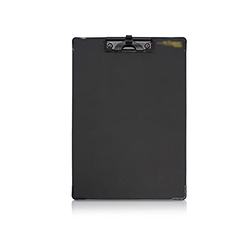 Hartkarton Schreibplatte Klemmbretter, Aktenordner, 10er-Pack, hochwertiger Klemmbrett-Datenklassifizierungsordner mit Stiftschlitz, A4- und Briefformat, Ordner, Schreibtafel aus Kunststoff(Black) von CHAKEUZND