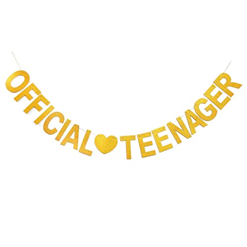 ＣＨＡＭＥＥＮ Gold Official Teenager Herz Girlande Deko mit Glitter Schriftzug 13 Jahre Mädchen Junge Jungen Geburtstag von ＣＨＡＭＥＥＮ