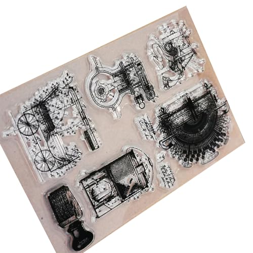 ＣＨＡＭＥＥＮ Schreibmaschinen Retro Clear Stamps Silikonstempel Retro Maschinen für DIY Scrapbooking Fotoalbum Dekorativ Karten für Thanksgiving Weihnachtsfeiertage von ＣＨＡＭＥＥＮ