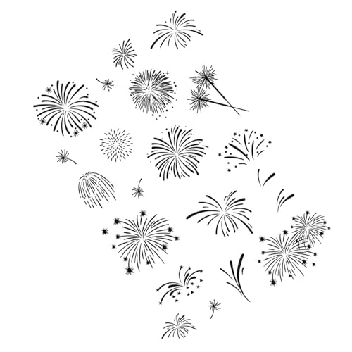 Weihnachts-Feuerwerk Klarer Silikonstempel Weihnachtsgrüße Silikonstempel Blumen für Durchsichtig Diy Kartengestaltung Scrapbooking von ＣＨＡＭＥＥＮ