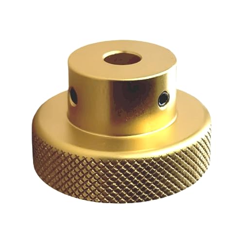 CHANCS Aluminiumlegierung Werkzeugmaschinen Handräder 30mm OD 6mm Bore gerändelt oxidiert Gold Griffe Knöpfe für Schiebetisch von CHANCS