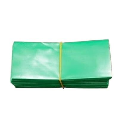 Schrumpfschlauch, 100 Stück PVC-Schrumpffolie, wärmeschrumpfbar, for die äußere Verpackungsfolie von Batterien(Dark Green) von CHAOMIN