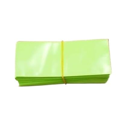 Schrumpfschlauch, 100 Stück PVC-Schrumpffolie, wärmeschrumpfbar, for die äußere Verpackungsfolie von Batterien(Green) von CHAOMIN