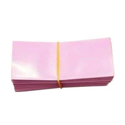 Schrumpfschlauch, 100 Stück PVC-Schrumpffolie, wärmeschrumpfbar, for die äußere Verpackungsfolie von Batterien(Pink) von CHAOMIN