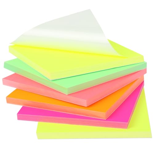 480 Stück Elektrostatisch Selbstklebende Haftnotizen Klebezettel Magnetic Sticky Notes 76 x 76 mm Bunt Klein für Schule Zuhause Büro von CHCAES