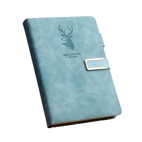 CHCWIS Inspirierende Notizbücher 2 stücke 360 ​​Blätter Business Notebook Schnalle Notebook Multi Farbe Verdickt A5 Leder Notebook Schreibwaren(Blue) von CHCWIS