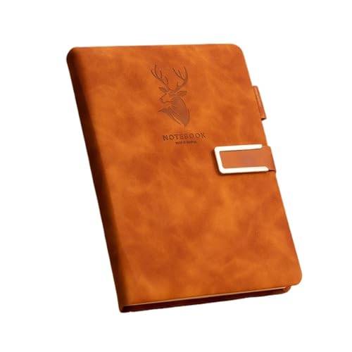 CHCWIS Inspirierende Notizbücher 2 stücke 360 ​​Blätter Business Notebook Schnalle Notebook Multi Farbe Verdickt A5 Leder Notebook Schreibwaren(Brown) von CHCWIS