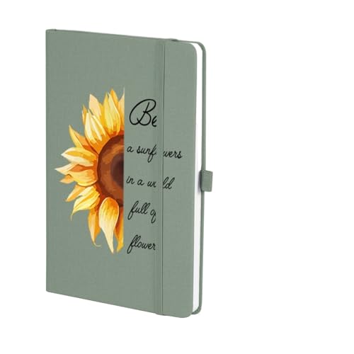 CHCWIS Inspirierende Notizbücher 2 stücke Personalisierte Notebook Sonnenblumen Journal Notizblock Inspirierende Geschenke for Geburtstag(Green) von CHCWIS