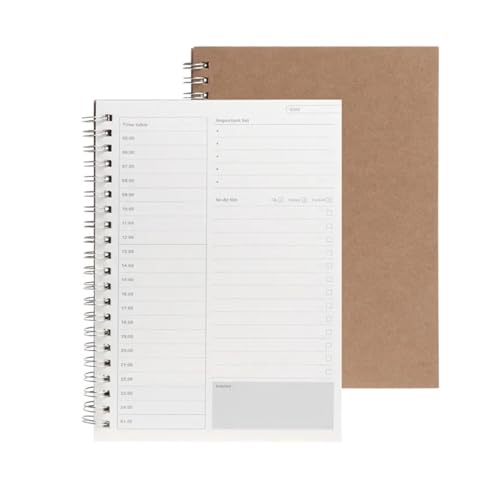 CHCWIS Inspirierende Notizbücher 2 stücke Planer Buch Monatlich Wöchentlich Täglichen Agenda Zeitplan Blanko Tagebuch DIY Studie Notebook Umweltfreundliche Papier Schreibwaren Schule Liefert(D) von CHCWIS