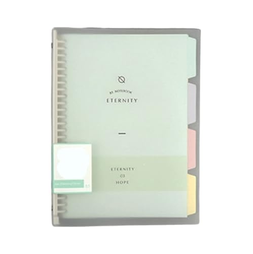 CHCWIS Inspirierende Notizbücher 3 stücke A4 Loseblatt-notizbuch Abnehmbare Spirale Binder Papier Innenseite Tagebuch Plan Ring Binder Büro Schule Liefert(Green-A4) von CHCWIS