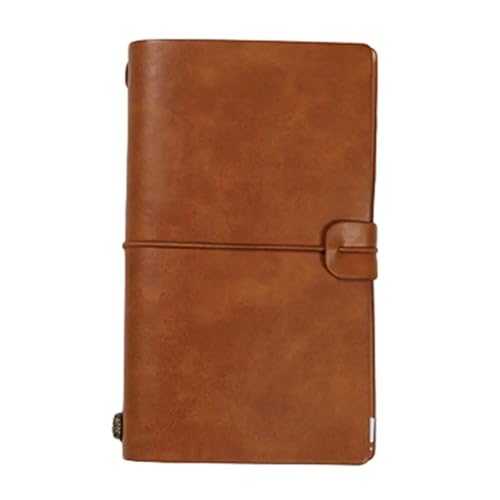 CHCWIS Inspirierende Notizbücher 3 stücke PU Leder Lose Blatt Notebook Reisenden Journal Tagebuch Tragbare Reise Notizblock Tagebuch Notebook Stift Halter Rekord Buch Schreibwaren(Brown,S) von CHCWIS