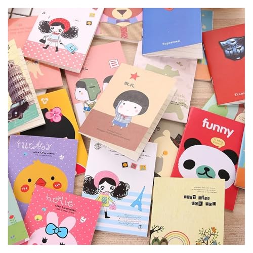 CHCWIS Inspirierende Notizbücher 30 Pcs Kleine Buch Nette Kleine Geschenk Tragbare Notebook Schreibwaren Mini Notebook mit Tasche Buch von CHCWIS