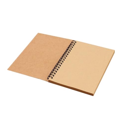 Inspirierende Notizbücher 3 stücke Buch Retro Spirale Spule Kraft Papier Notebook Sketchbuch Malerei Tagebuch Zeichnung Malerei Graffiti Büro Schule Schreibwaren(Khaki-Khaki Inner,12x18cm-50 sheets) von CHCWIS