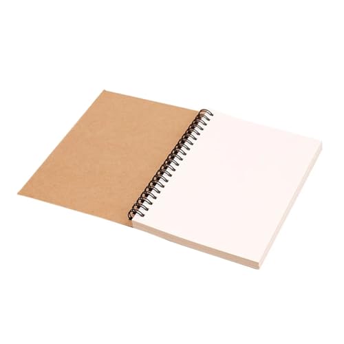 Inspirierende Notizbücher 3 stücke Buch Retro Spirale Spule Kraft Papier Notebook Sketchbuch Malerei Tagebuch Zeichnung Malerei Graffiti Büro Schule Schreibwaren(Khaki-White Inner,14x21cm-50 sheets) von CHCWIS