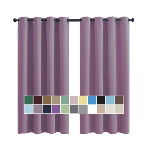 CHENG Wohnzimmer Vorhang, Vorhang Verdunkelung, Verdunkelnd Thermo Schalldämmend, für Zimmer Küche Babyroom, 244x140cm(HöhexBreite), Lavendel, 2er Set von CHENG