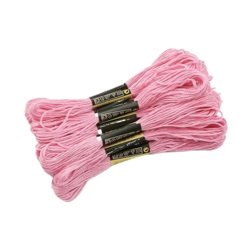 CHENJIAHAO FreundschaftsarmbäNder Selber Machen 10/20 Stück Ankerfarbe Baumwolle Kreuzstich Nähstränge Stickgarn Floss Kit Nähzubehör Stickgarn(Pink,10pcs) von CHENJIAHAO