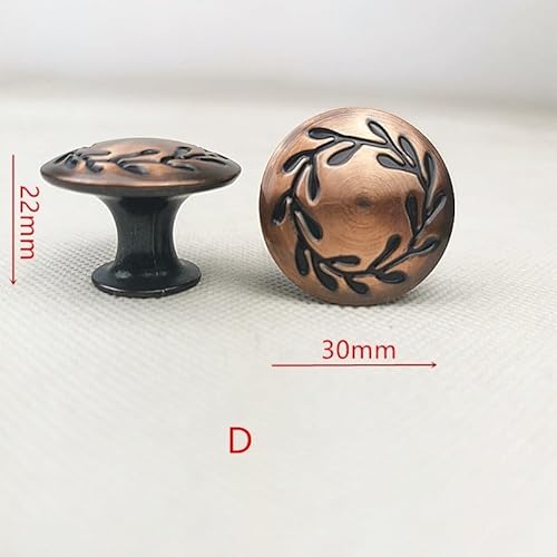 Schrankgriffe 2 Stück Schrankgriffe aus Edelstahl und Zink im amerikanischen Stil, Küchenschrank-Türgriffe, Schubladenknöpfe, modische Möbelbeschläge Griffe FüR KüChenschräNke(Brushed red bronze) von CHENJIAHAO