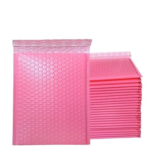 Versandtaschen 100 Stück rosa Luftpolstertaschen, gepolsterte Versandumschläge, Poly for Verpackungen, selbstdichtende Versandtaschen, Luftpolsterpolsterung LuftpolsterumschläGe(Pink,13*15cm) von CHENJIAHAO