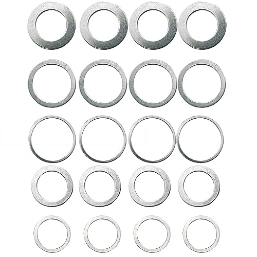 CHENJIN 20PCS Trennscheibe Umwandlung Unterlegscheiben (Fünf Größen jeweils vier) Sägeblatt Liner Set Adapter Ring Geeignet für Sägeblätter Marmor Klinge Innenloch Umwandlung Winkelschleifer von CHENJIN