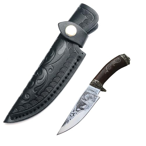 CHENNAN Lederscheide,Messerscheide Leder, Taschenmesser Holster, Lederscheide für Messer, Knife Sheath Messer Taschen, Hochwertige Leder Messerscheide für Outdoor-Camping,Grillen,Trekking (Schwarz) von CHENNAN