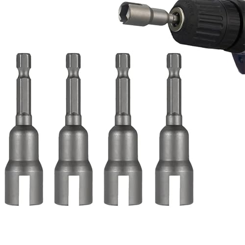 4 Stück Hurricane Shutter Drill Bit, 1/4 Zoll Sechskantschaft Nuss Treiber Bit teckschlüssel, Power Flügelmutter Treiber, Schlitz-Flügelmuttern, Steckschlüssel Werkzeuge für Bohrer (4.2mm) von CHENRI