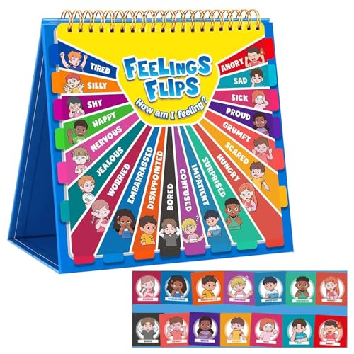 Children's Feelings and Emotions Book – A Fun Flipbook for Emotional Awareness, Buch über Gefühle und Emotionen für Kinder, Gefühlstagebuch, Sozial-emotionale Bücher, Emotionstabelle für Kinder von CHENRI