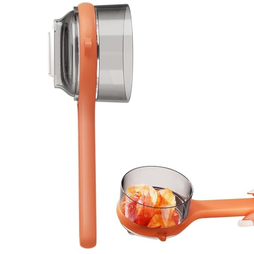 Double-Sided Stainless Steel Cutter Peeling Cutter with Storage Box, Doppelseitiger Edelstahlschneider Schälschneider, Kartoffelschäler, Gemüseschäler, Multifunctional Obstschäler für Küche (Orange) von CHENRI