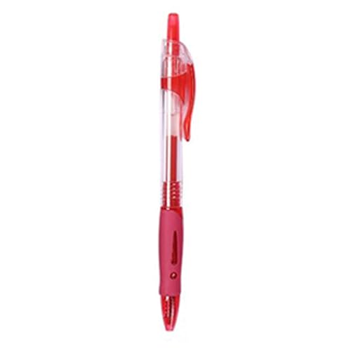 CHEOTIME Kugelschreiber, einziehbarer Kugelschreiber, neutraler Stift, 0,5 mm, Schüler-Schreibstifte für das Schulbüro (Red) von CHEOTIME