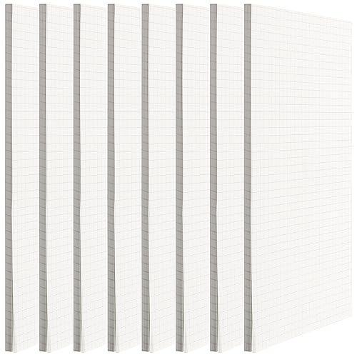 CHEUKYIU 8 Stück 45 Blatt pro Block A5 Kariert Blätter Kariertes Papier Notizblock Kariert Notizbuch für Notizen, Bullet Journal, Skizze, Malerei, 14,2 x 21cm, Keine Löcher, 100 g/m² von CHEUKYIU