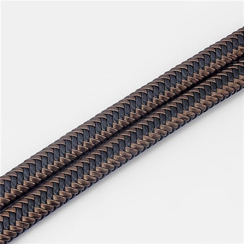 Lederband 1 Meter 12 x 6 mm Flache geflochtene Lederschnur, Seilschnur, modisches Lederarmband, Basteln, DIY-Schmuckherstellung. Flache Lederschnur (Color : P711) von CHEWYZ