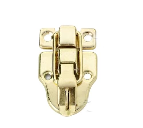 CHFYIJYHM Feder-Kippverschluss-Haspe, Schnappklammer-Clip, Knebelverschluss-Schnalle im Retro-Stil, Metallbox-Schnalle for Werkzeugkästen, Schmuck, Entenschnabel-Haspe-Riegelverschluss mit Loch for Vo von CHFYIJYHM