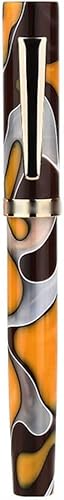 CHFYIJYHM Füllfederhalter, Mini-Harz-Füllfederhalter, Acryl-Taschenfüller, kurzer kreativer Tintenstift, extrafein 0,38 mm, fein 0,5 mm, for Büro und Unternehmen(B Extra Fine Nib) von CHFYIJYHM