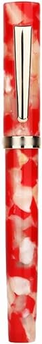 CHFYIJYHM Füllfederhalter, Mini-Harz-Füllfederhalter, Acryl-Taschenfüller, kurzer kreativer Tintenstift, extrafein 0,38 mm, fein 0,5 mm, for Büro und Unternehmen(C Fine Nib) von CHFYIJYHM